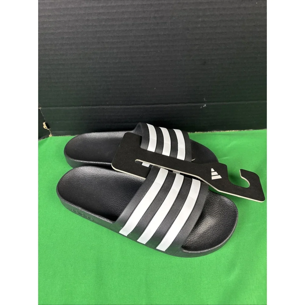 NWT Adidas Adilette Aqua Slide Size 10 Black
